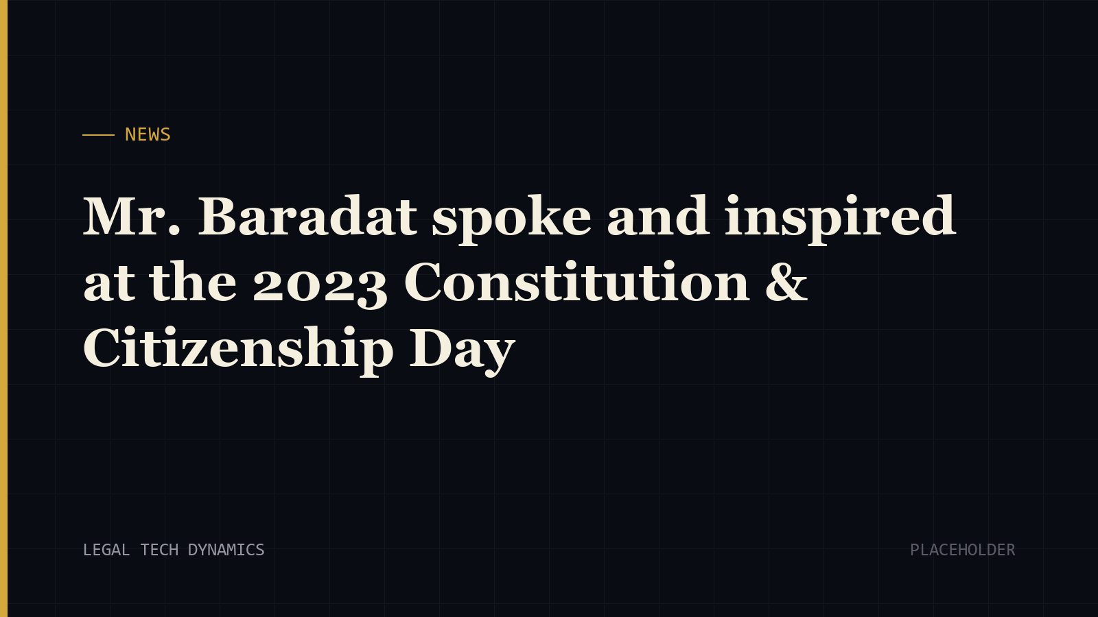 Mr. Baradat spoke and inspired at the 2023 Constitution & Citizenship Day